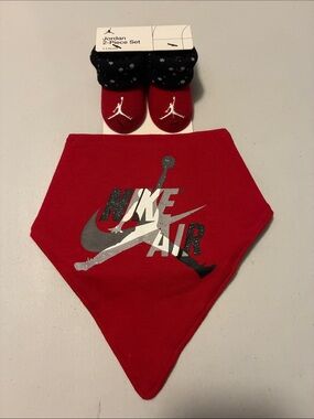 Nike Red Bib and Black-Red Jordan Sock Set